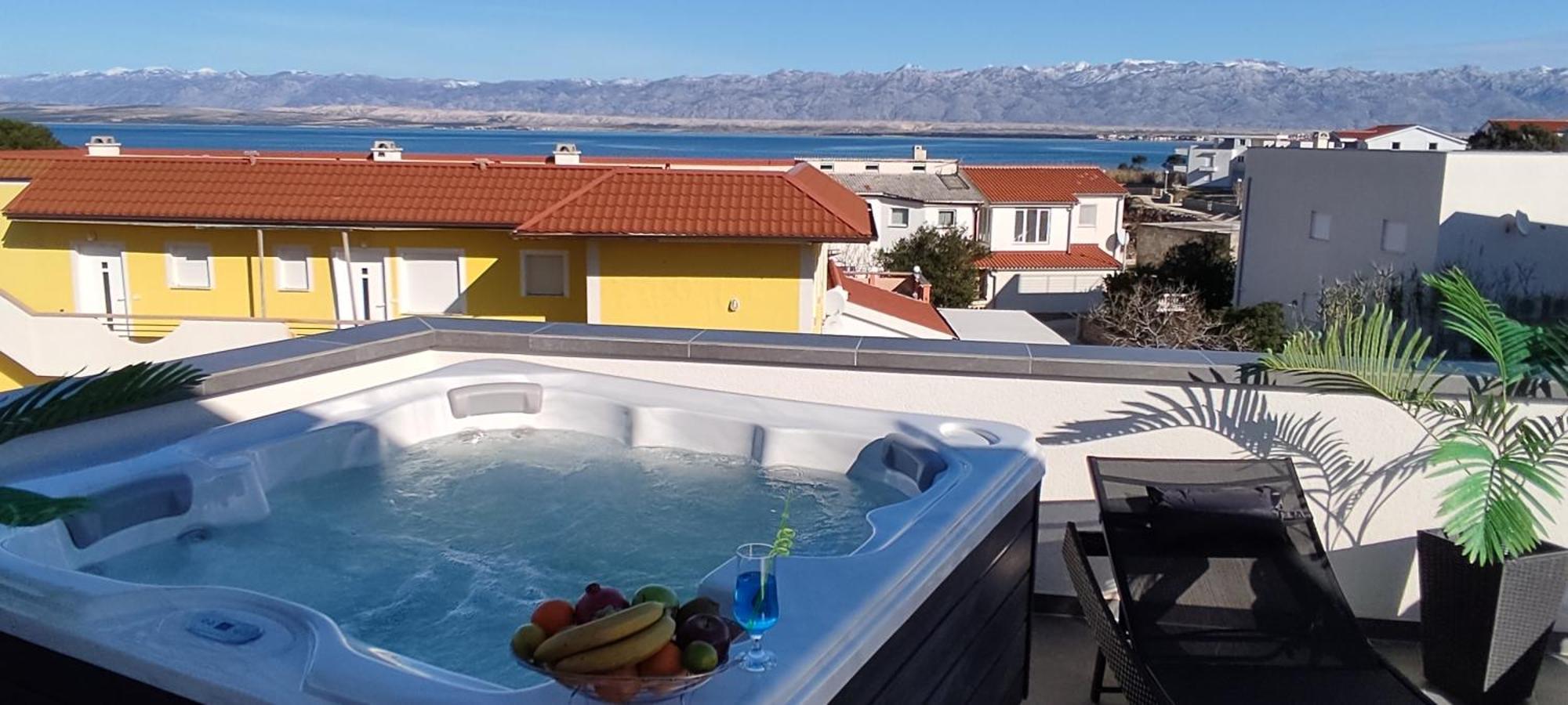 Luxurioeses Penthouse Welle Mit Whirlpool, Grill Und Meerblick Вир Екстериор снимка